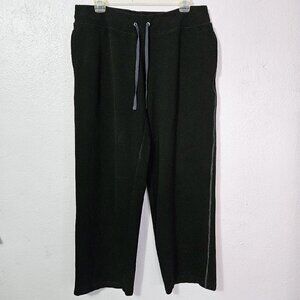 DANSKIN WOMEN'S ACTIVE WEAR, BLACK ANKLE LENGTH RUNNING-WORK OUT PANTS, SIZE L/G